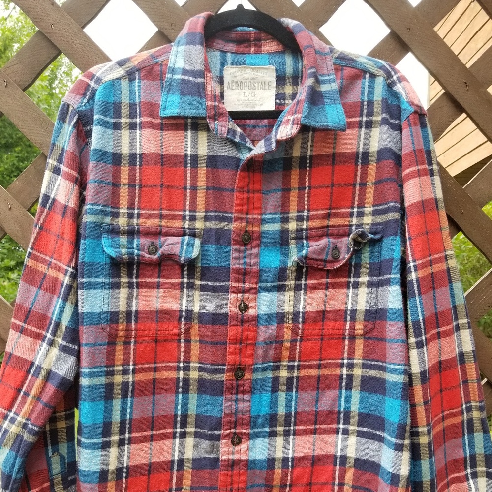 Vintage flannel & t-shirt - Picture 3 of 3